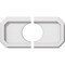 Ekena Millwork Emerald Architectural Grade PVC Ceiling Medallion, 10"W x 5"H x 3"ID x 3 1/2"C x 1"P, Two-Piece CMP10X5ED2-03000 - alternate 1